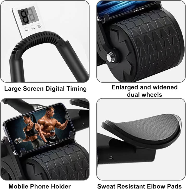 InstantCore Roller — Automatic Ab Roller w/ Elbow Support